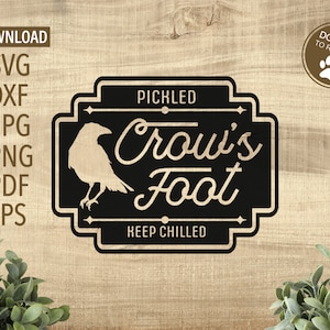 Crow&#39;s Foot Halloween Label SVG  | Cricut, Silhouette + More | Commercial use svg | Halloween svg | witch&#39;s brew svg | witch svg | witch