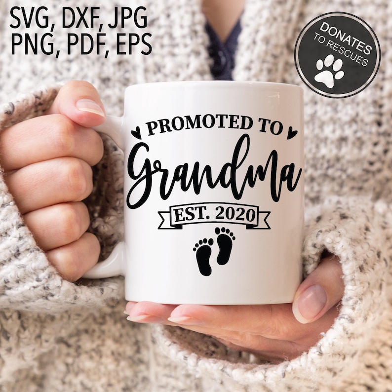 Download Promoted to Grandma est. 2020 SVG New Grandma svg first | Etsy
