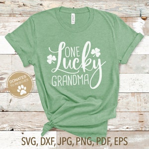 Una abuela afortunada SVG Día de San Patricio SVG Lucky svg ? una abuela afortunada svg Día de San Patty svg Shamrock svg Cricut Silueta