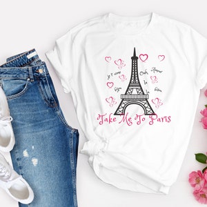 Take Me To Paris -  Girl&#39;s Eiffel Tower- Paris Lover shirt (Youth Sizes)