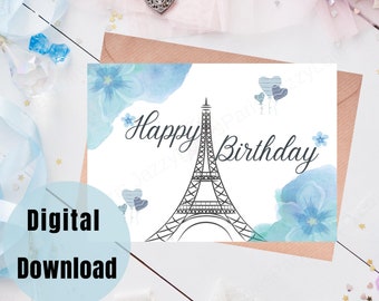 Biglietto Di Auguri Per Fidanzamento Hammond Gower - Torre Eiffel Con Palloncini E Cuori - Formato 155x155 Mm - Con Busta E Decorazioni In Oro - 4