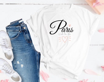 Youth Girl's Paris C'est la vie T-shirt -Paris Lover Shirt- Paris Novelty Shirt- I heart Paris Gift- Cute Paris Shirt for girl's