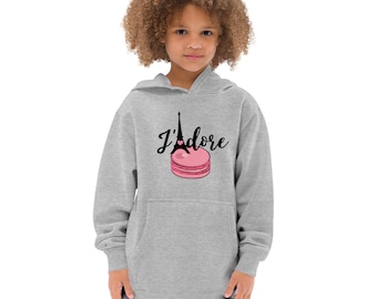 Paris Eiffelturm Kinder Hoodie, J'Adore Macaron Geschenk