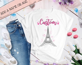 Custom Paris Eiffel Tower Birthday Shirt