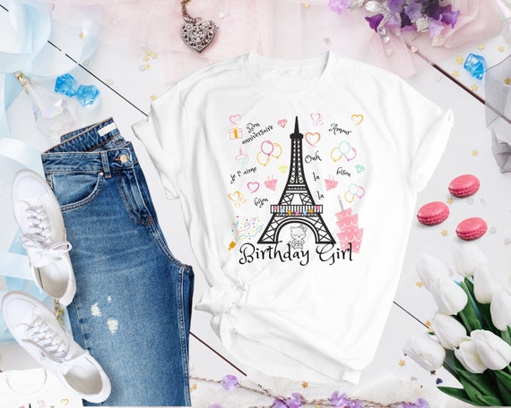 Paris Birthday Girl Youth Size Eiffel Tower Take Me to Paris Girls Paris Graffic T Shirt Etsy