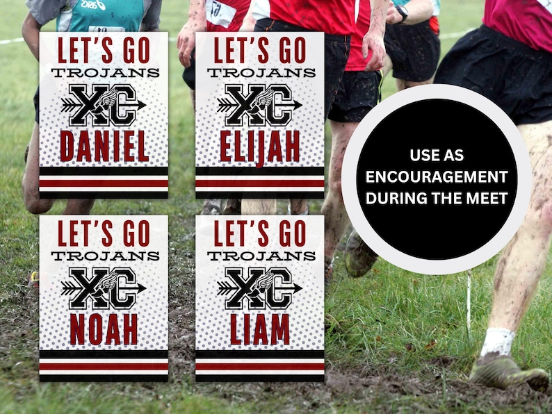 Cross Country Locker Sign Template for Cross Country Meet Sign for Team ...