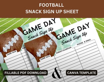 Football Snack Schedule Football Snack Sign Up Sheet Printable Football Snack Sign Up Sheet for Game Day Snacks Football Game Snack Schedule