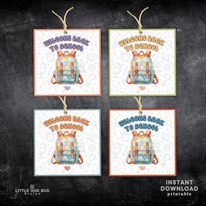 Back to School Tag for First Day of School Favor Tags for First Day of School Gift Tag Printable 1st Day of School Gift Tag for Backpack Tag