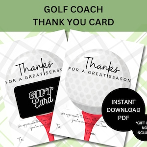 Bedankkaart golfcoach Golfcoach cadeau Golfcoach waardering Cadeau voor golfcoach bedankje bedankt voor alles wat je doet