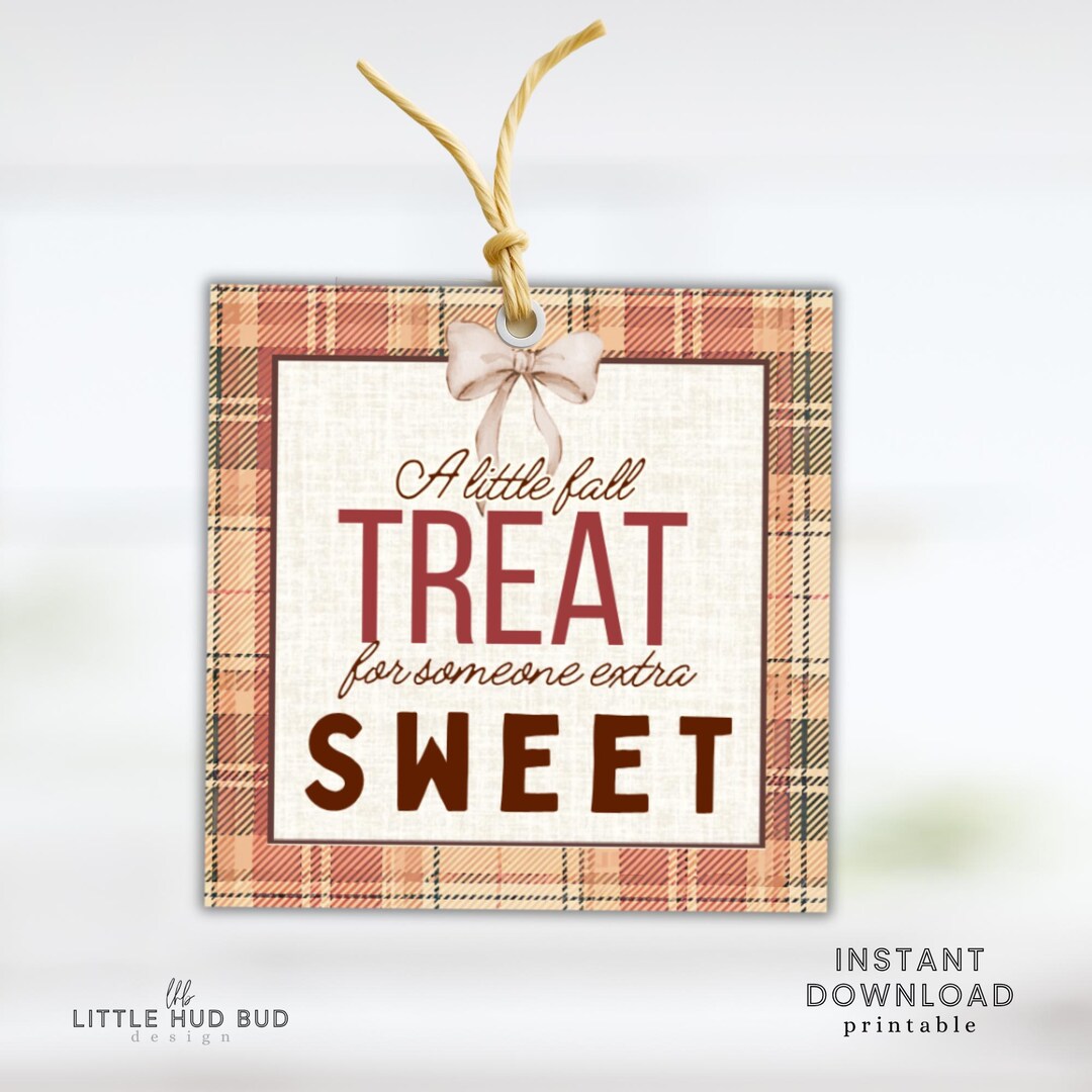 Printable Fall Treat Tag for Teacher Autumn Gif Tag for Friend ...