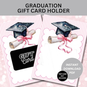 Abitur Geschenk Kartenhalter für Graduiertenkollegs Geschenkkartenhalter für High School bestanden Geschenk für College-Student Geschenk für graduierten druckbare Geschenkkarte