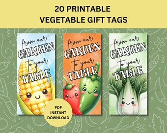 Afdrukbare cadeaulabels voor de tuin van onze tuin voor de jouwe op de boerderij staan Groentelabels uit de tuin van cadeaulabels Tags voor zelfgekweekte producten