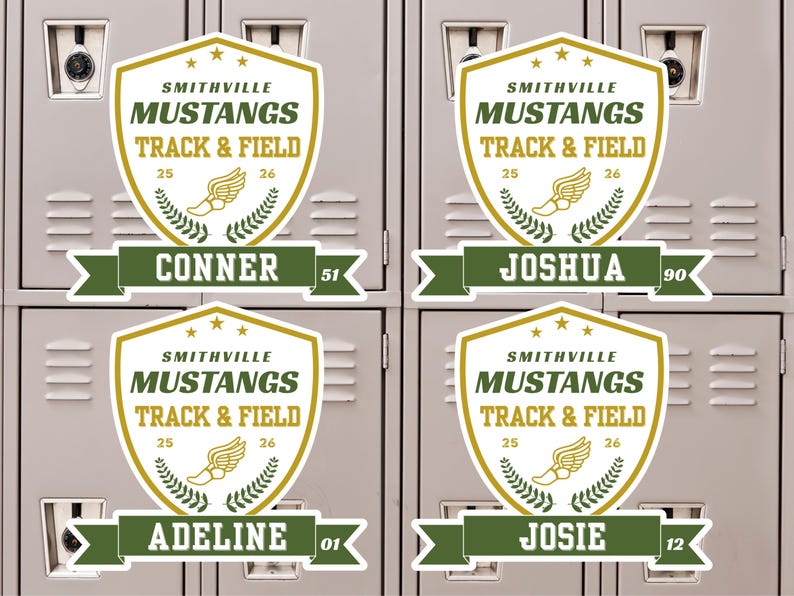 TRACK AND FIELD Locker Sign Template for Track & Field Meet Hotel Door ...