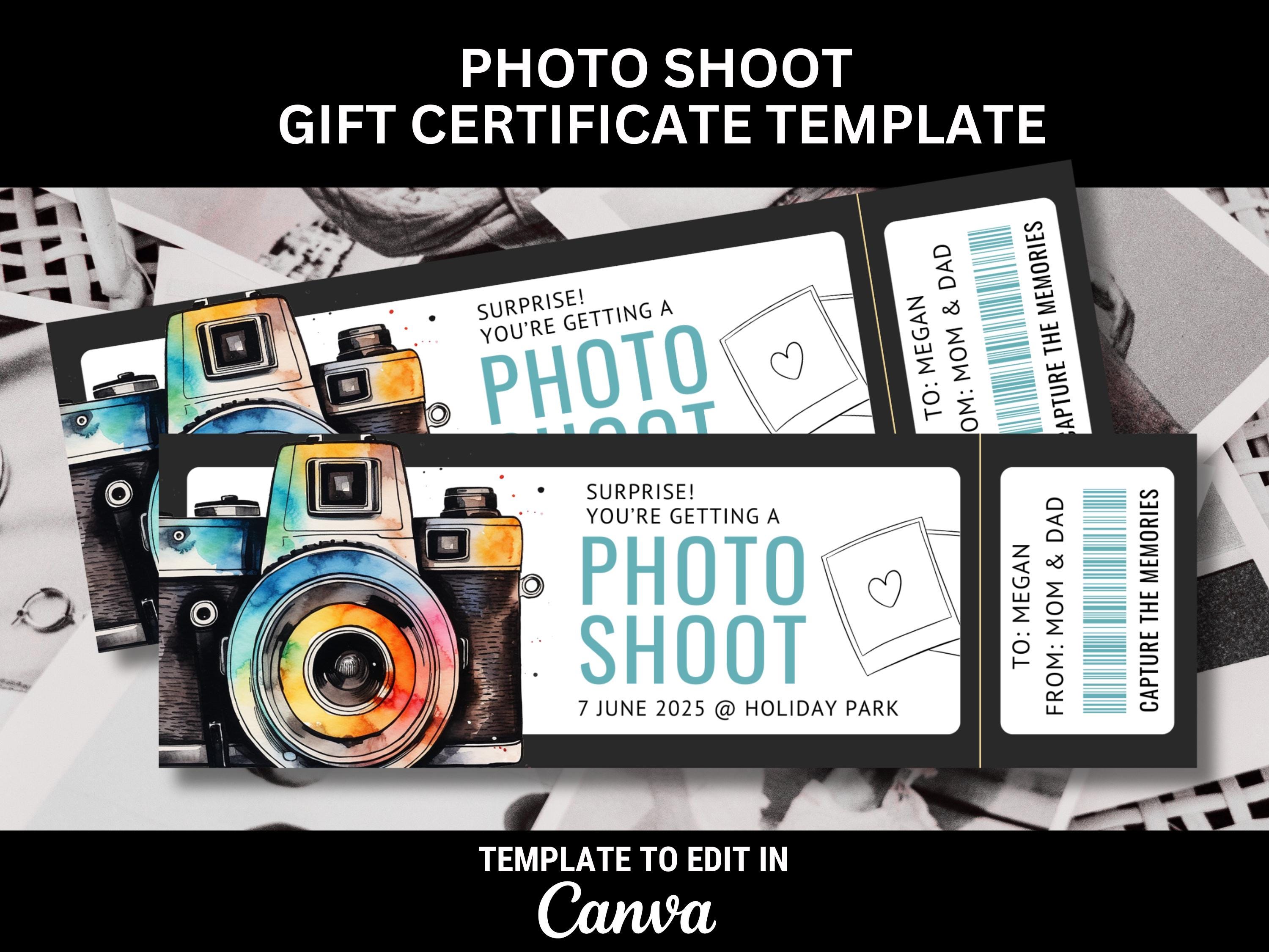 Photo Shoot Gift Voucher Template 60+ Gift Ideas for 2025