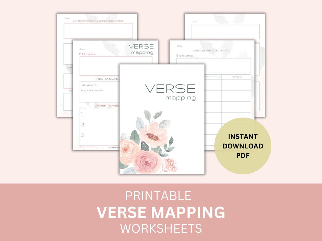 Verse Mapping Bible Study Guide for in Depth Bible Study Printable ...