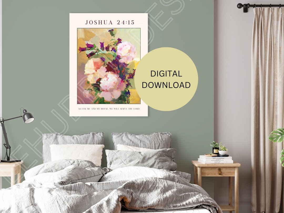 Inspirational Christian Wall Art for New House Living Room Decor Floral