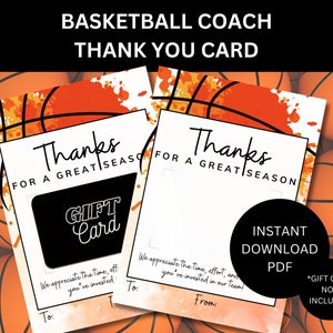 Basketball Coach Danke Karte Basketball Coach Geschenk Basketball Coach Wertschätzung Geschenk für Basketball Coach Danke Geschenk
