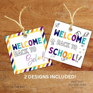 Back to School Tag for First Day of School Favor Tags for First Day of School Gift Tag Printable 1st Day of School Gift Tag for Classroom