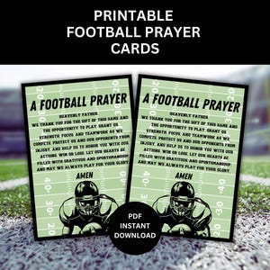 FUSSBALL-Gebetskarte für christliches Athletengebet für Fußballspieler-Snacktags für Fußballspieltag-Leckerli für das Fußballteam-Geschenk