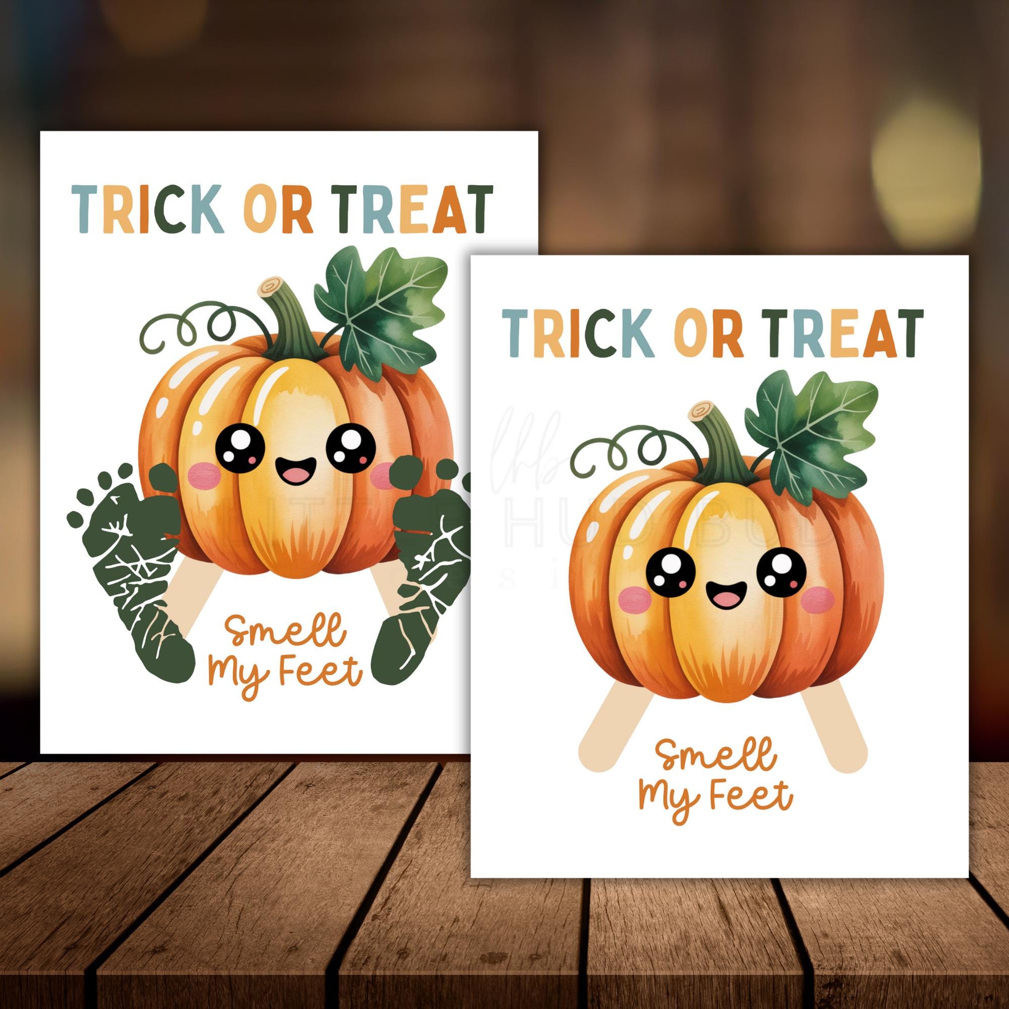 Halloween Footprint Craft Printable Trick or Treat Smell My Feet ...