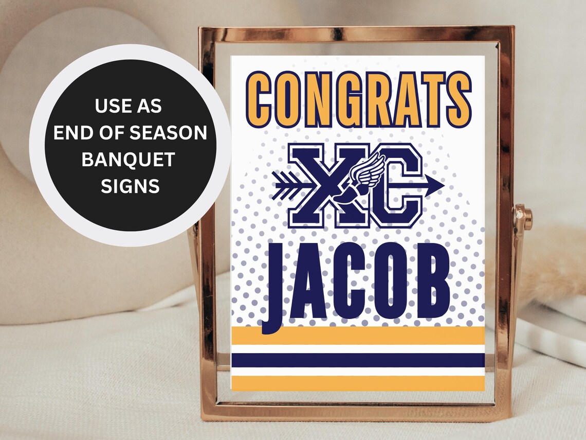 Cross Country Locker Sign Template for Cross Country Meet Sign for Team ...