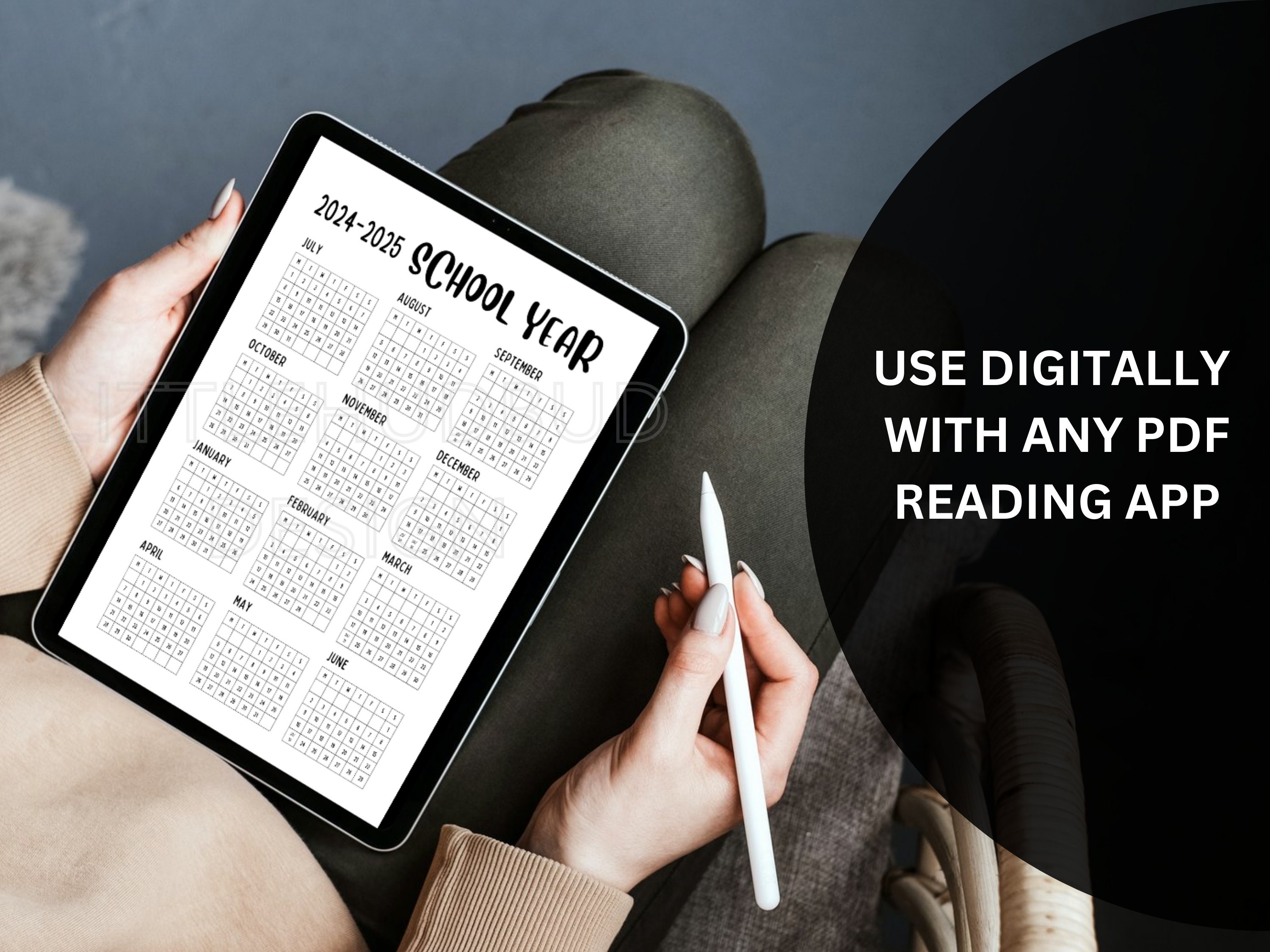 Academic Year Calendar 2024-2025 Homeschool Year at a Glance Printable ...