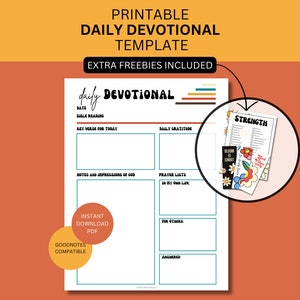 Printable Devotion Journal for Bible Study Daily Devotions Digital Journal Christian Journal Printable Daily Devotions