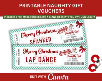 Naughty Christmas Coupon Gift for Him Naughty Stocking Stuffer for Boyfriend Christmas Inappropriate Gift for Husband Spicey Sex Coupons
