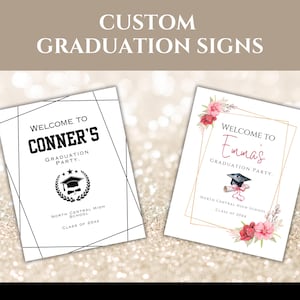 Benutzerdefinierte Abschlussschilder für die Abschlussfeier Personalisierte bestandene Schilder für die High School Senior Grad Party Schilder für College-Abschlussschilder