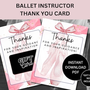 Cadeau professeur de danse pour professeur de danse classique Porte-carte cadeau pour chorégraphe Cadeau de l'équipe de danse Cadeau pour professeur de danse