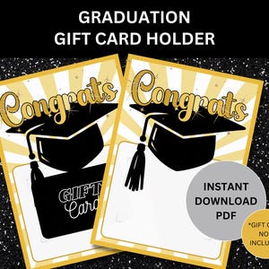 Abitur Geschenk Kartenhalter für Graduiertenkollegs Geschenkkartenhalter für High School bestanden Geschenk für College-Student Geschenk für graduierten druckbare Geschenkkarte