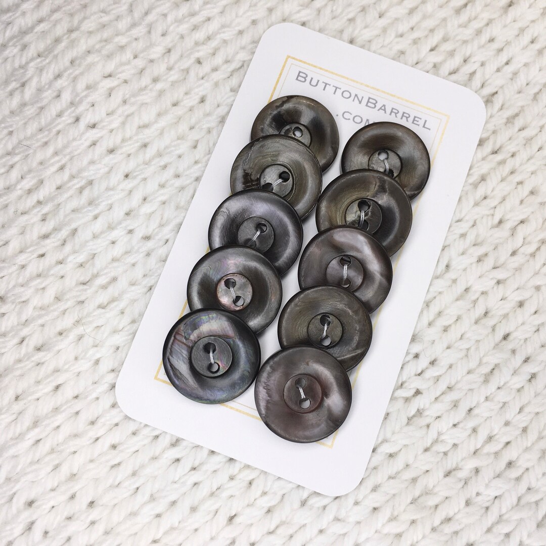 Smoky MOP Buttons, Mother of Pearl Button, Set of 10 Shell Smoky Shell ...