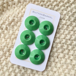 Vintage Plastic Green Housedress Buttons Inkwell Set 18mm 20mm