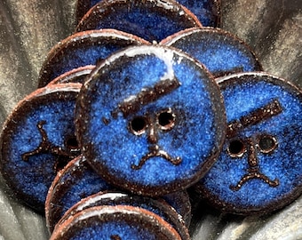 Telescope Button Handmade Ceramic 13/16” Star Gazer Button