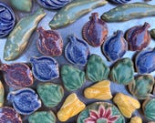 Handmade Ceramic Magnets Frog, Bee, Bat, Fish, Bird, Flower