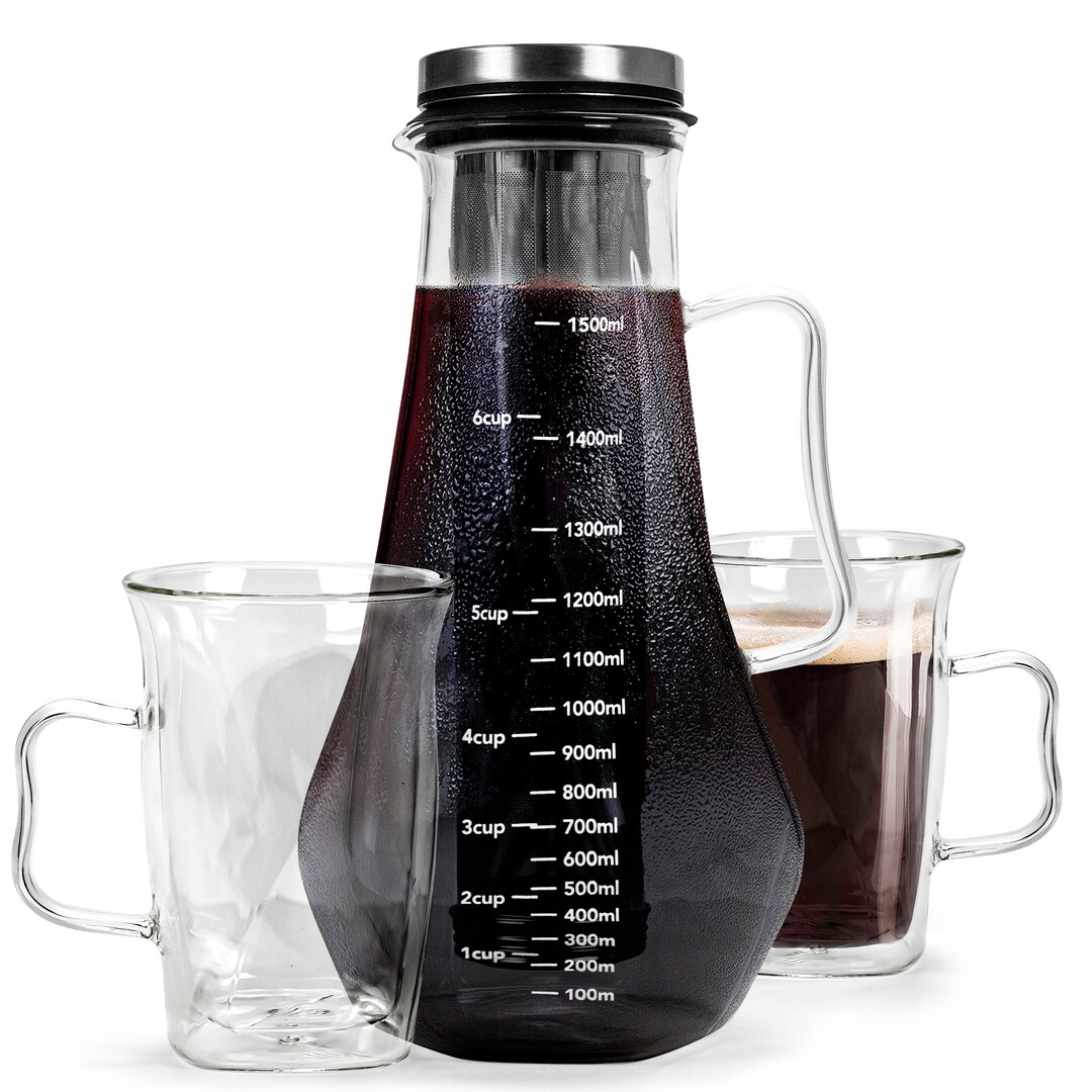 Cold Brew Coffee Airtight Seal Coffee Maker,glass Carafe Pitcher 50oz