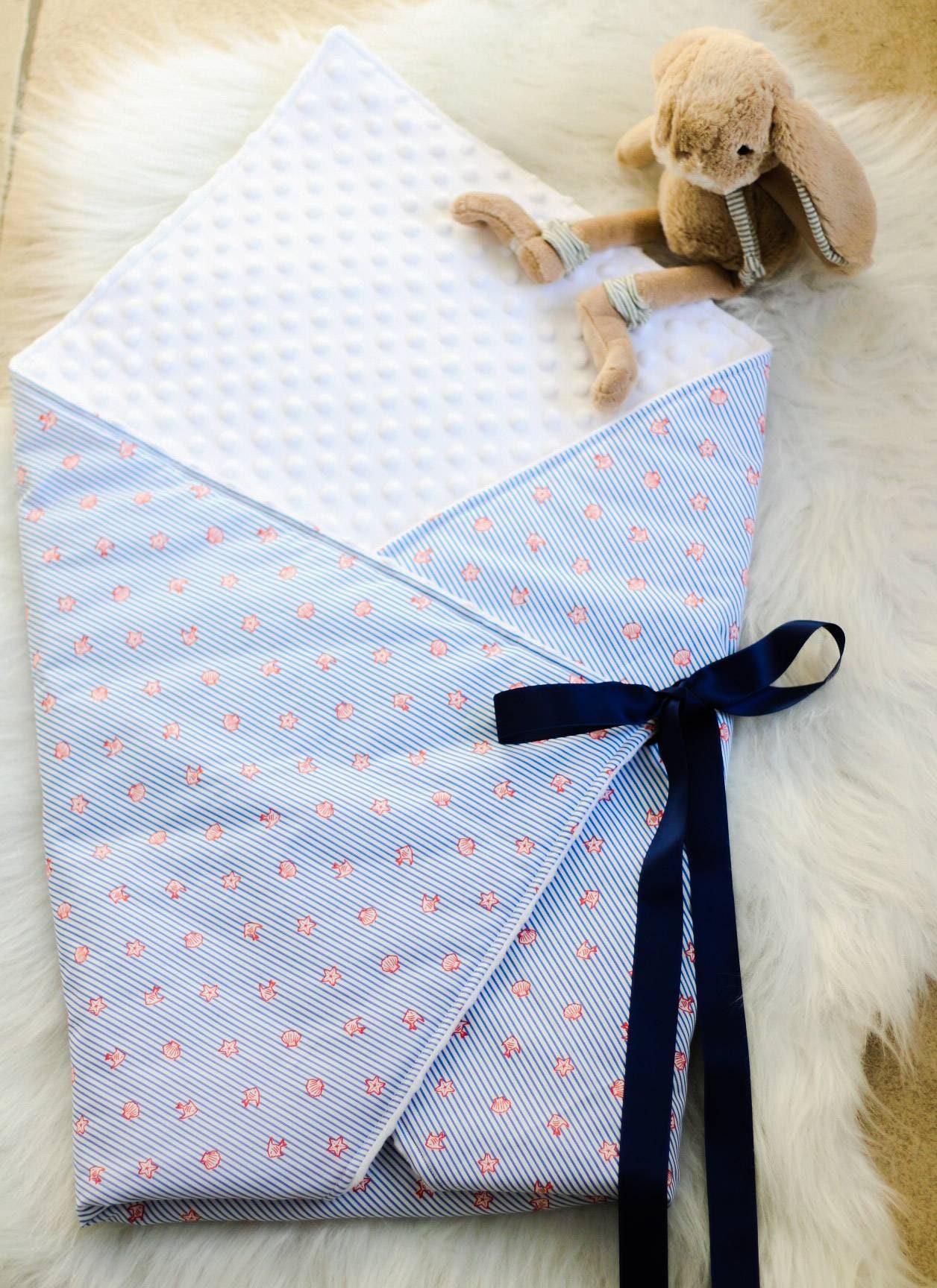 Nid d'ange, Plaid d'emmaillotage Minky Couverture Bébé Nourrisson Baby Shower