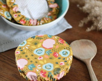 Charlotte dish cover in coated fabric, salad bowl and bowl cover, eco-friendly and zero waste