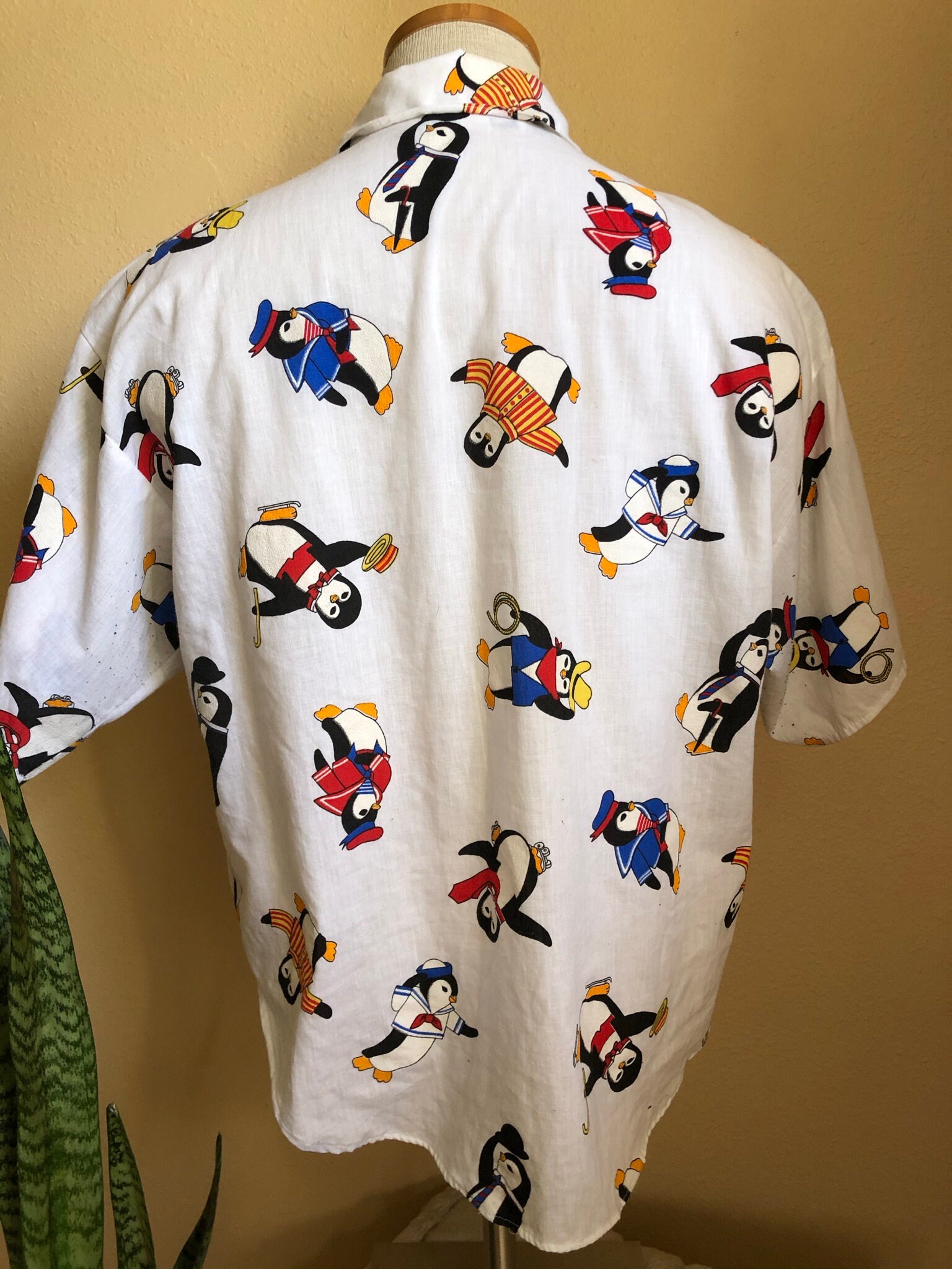 Vintage 90s Caribou Cowboy Cute Penguin Button Up Shirt Cute | Etsy