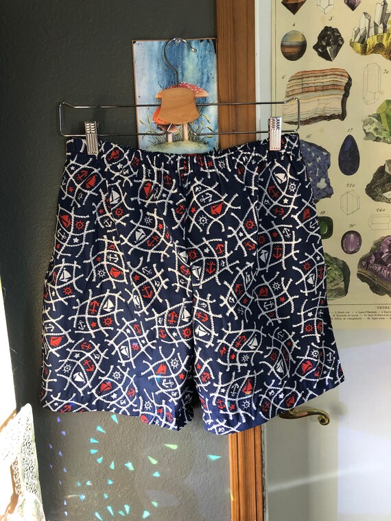 Vintage 70’s Nautical Anchor Shorts