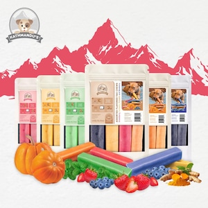 Flavored Yak Chews for Dogs: Himalayan Hard Cheese, Natural Dental Treat
