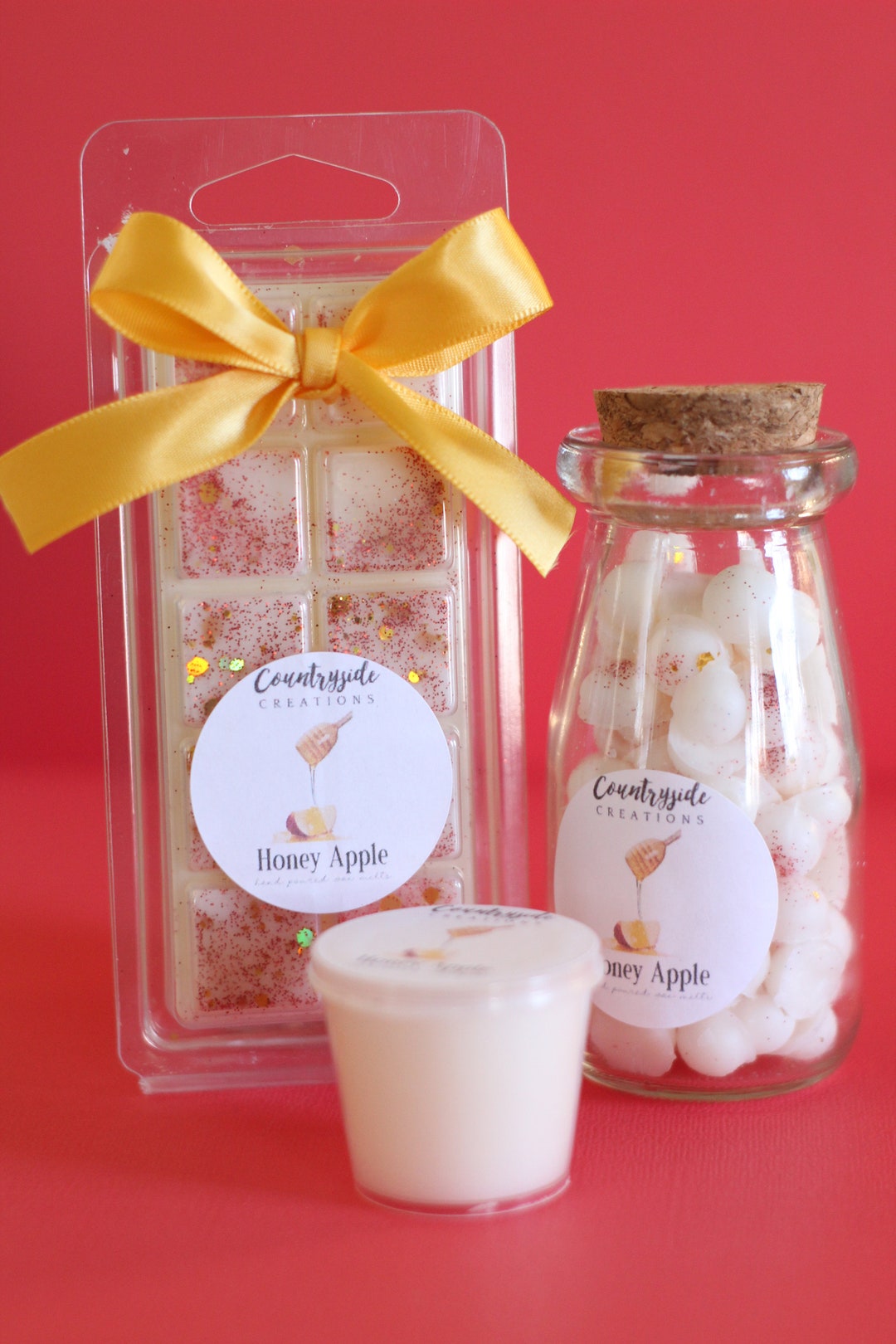 Honey Apple Scented Candle Container Candle Strong Candles Wax Melts