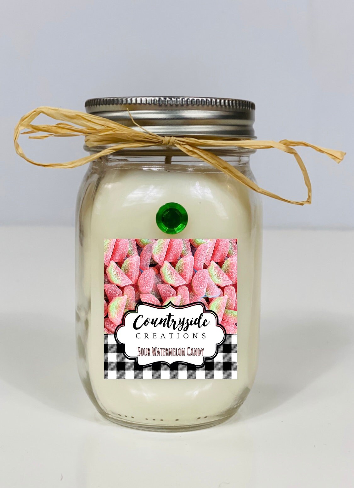 Sour Watermelon Candy Scented Candle Container Candle Strong Etsy