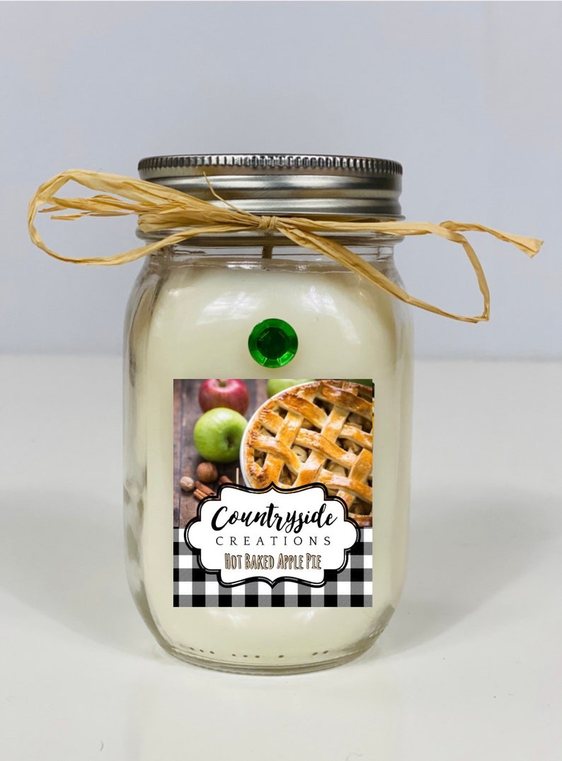 Hot Baked Apple Pie Scented Candle Container Candle Strong Etsy