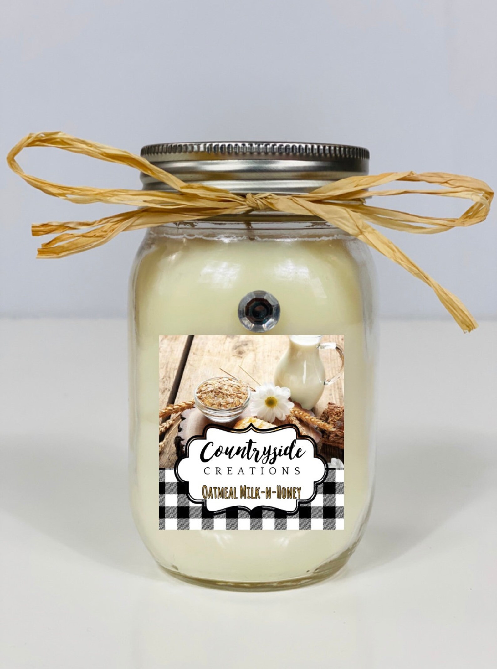 Oatmeal Milk Honey Scented Candle Container Candle Strong Etsy