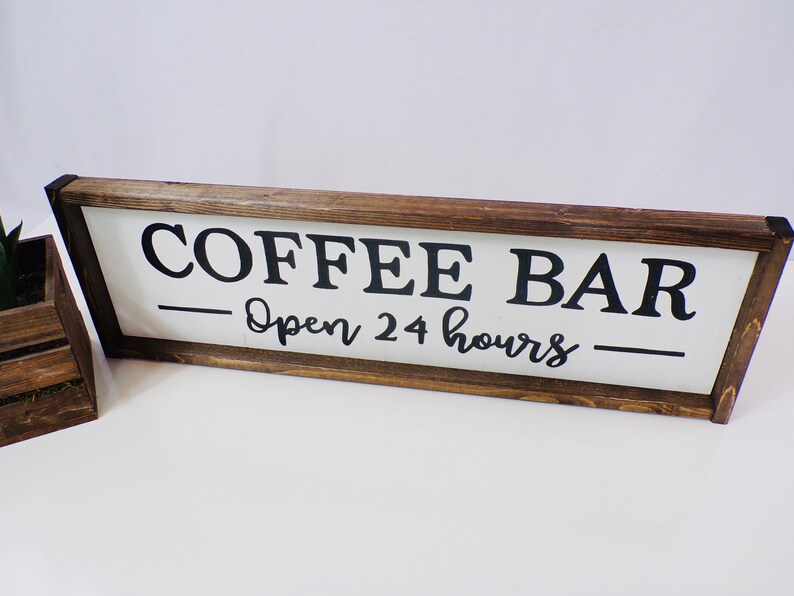 Coffee Bar Sign Kitchen Sign Kitchen Wall Decor Coffee Etsy