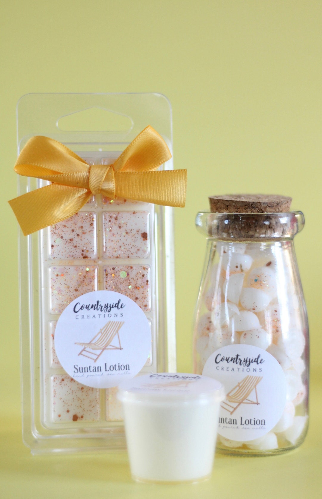 Suntan Lotion Candle Container Candle Strong Candles Wax Melts 8oz, 16oz Scoopies Scoopable Wax