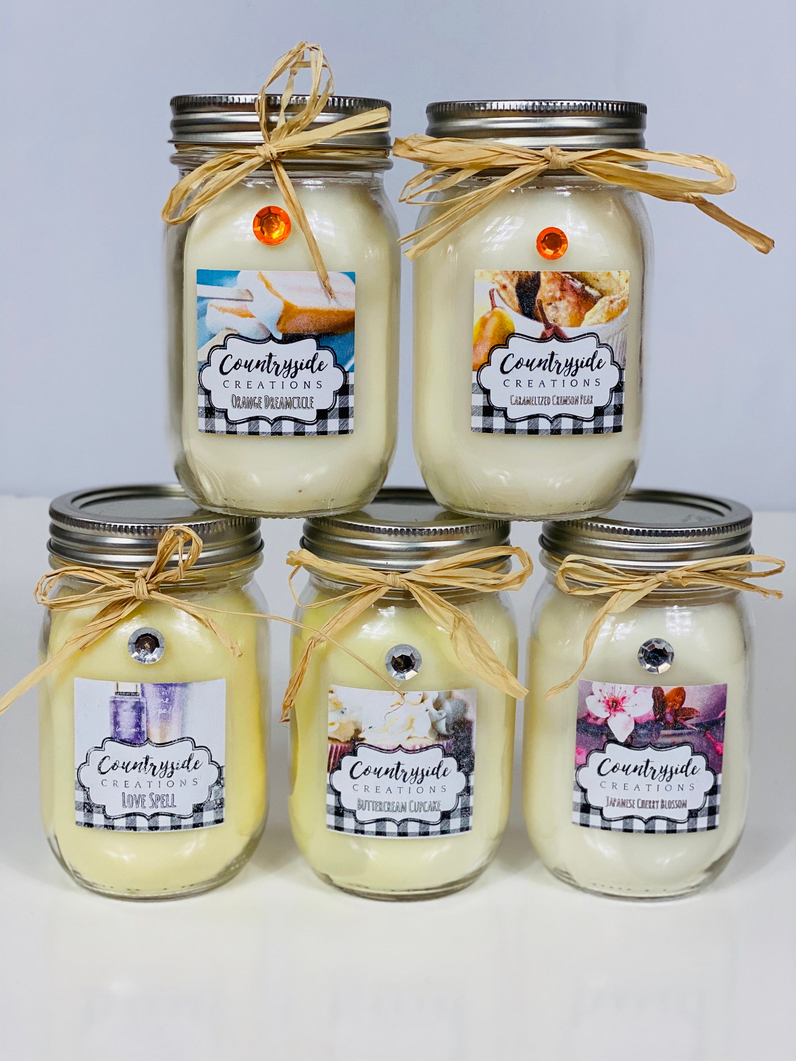 Hot Baked Apple Pie Scented Candle Container Candle Strong Etsy