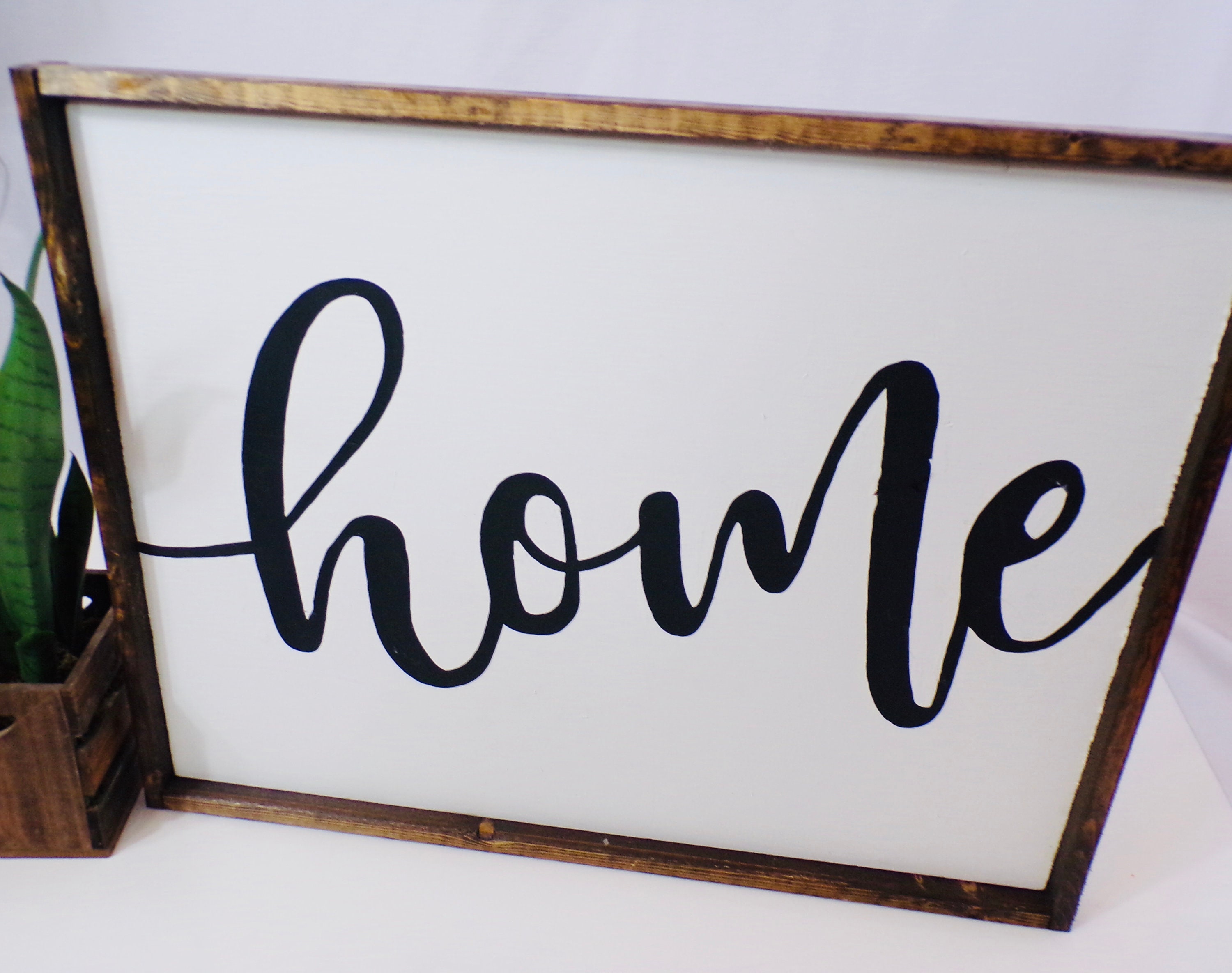 Home Large Rustic Sign Etsy