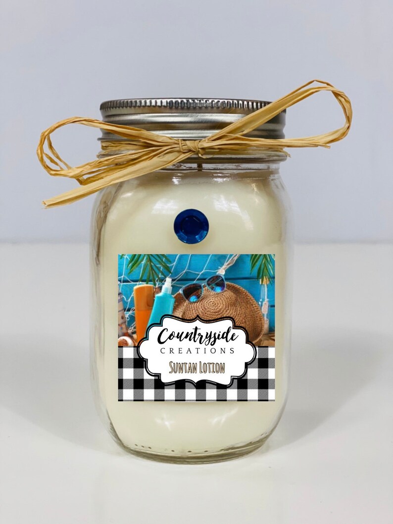 Suntan Lotion Scented Candle Container Candle Strong Etsy